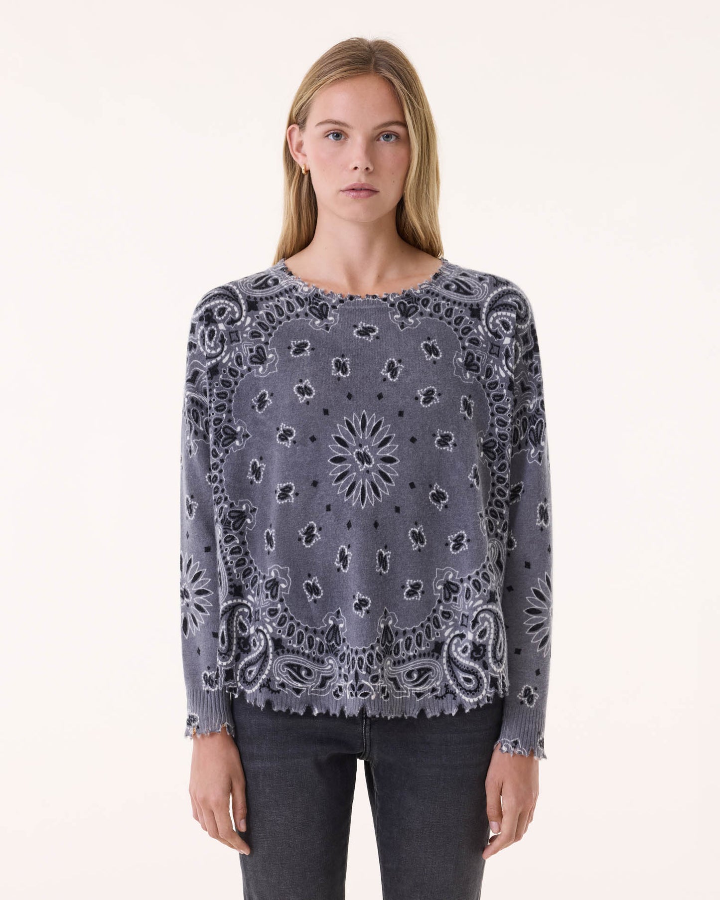Sweater Mela Bandana Bico flannel gray
