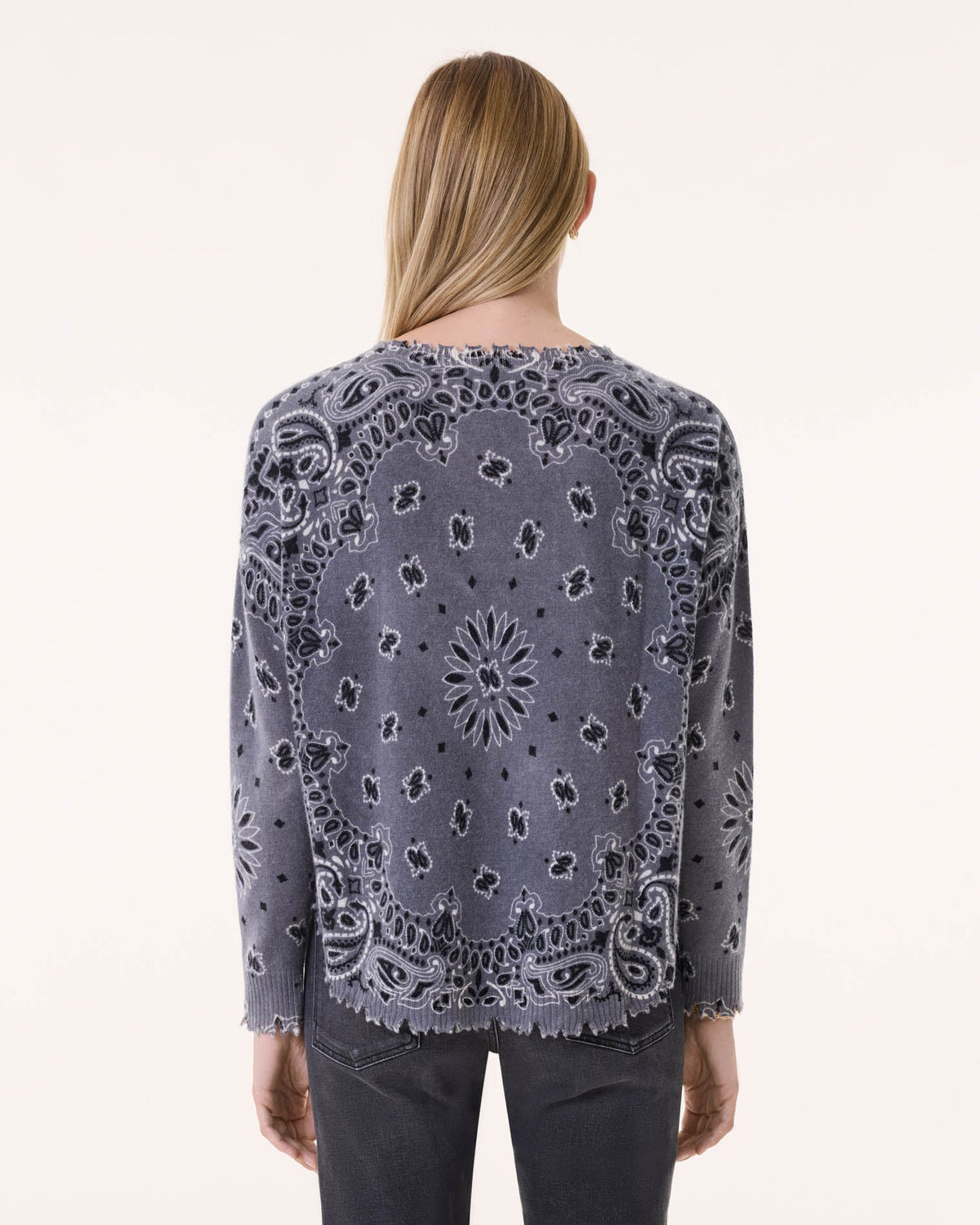 Pull mela bandana bico droit gris - Kujten