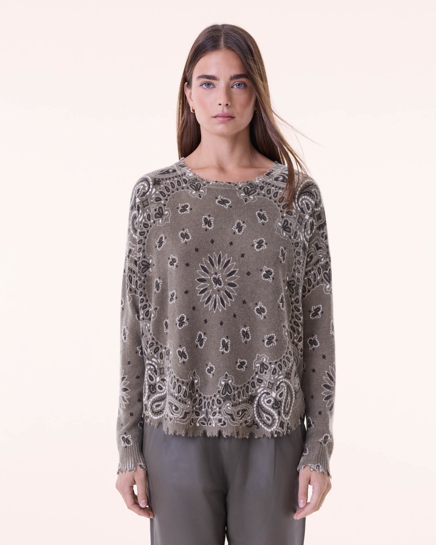 Sweater Mela Bandana Bico marl khaki