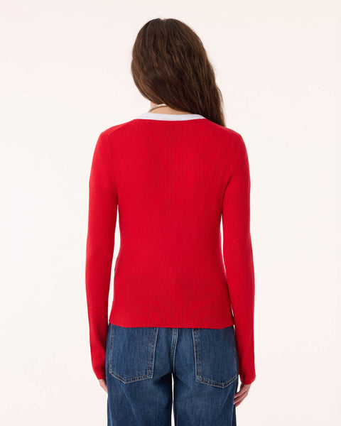 Pull Maori rouge corail - Image 3