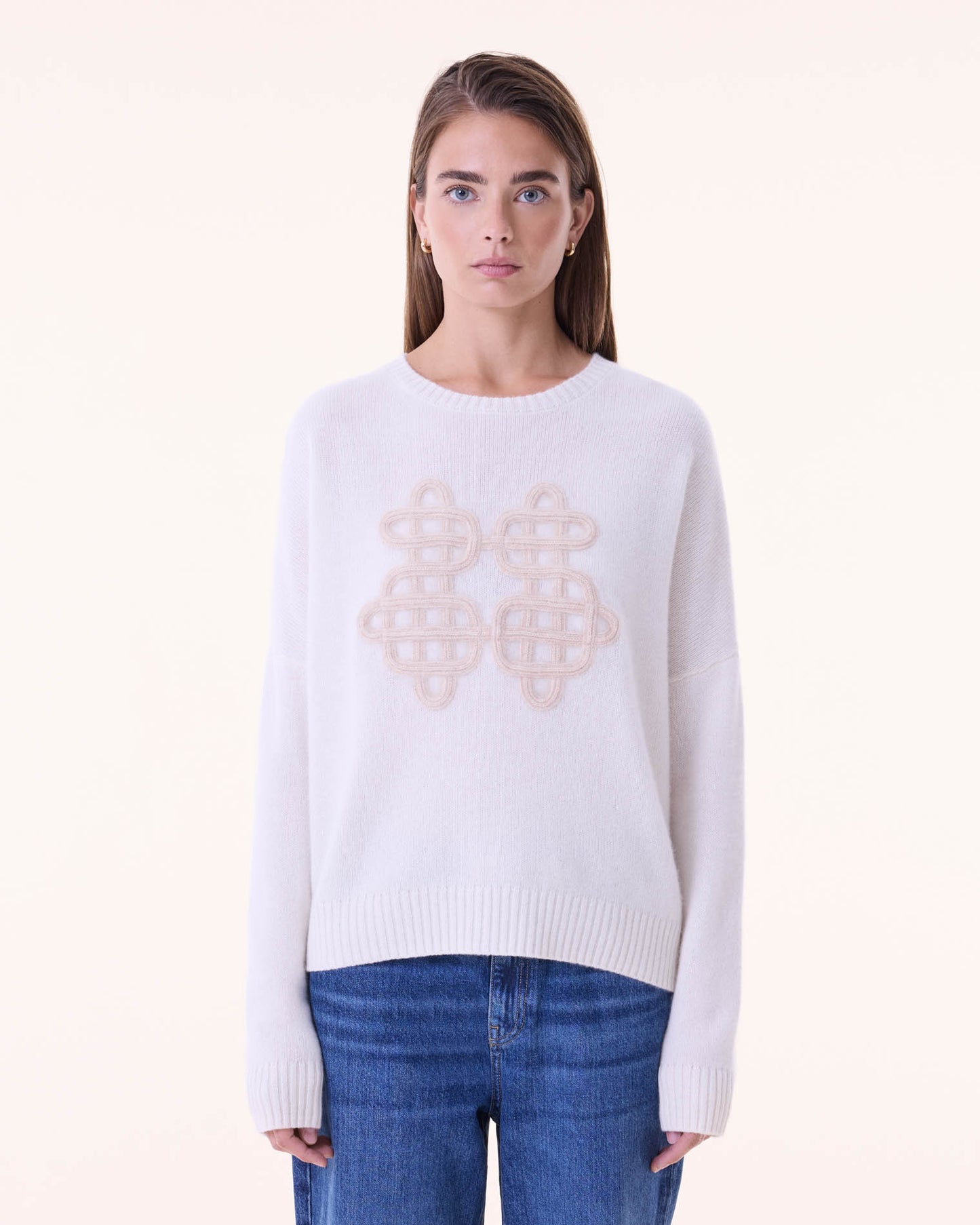 Sweater Amelie Symbol organic beige