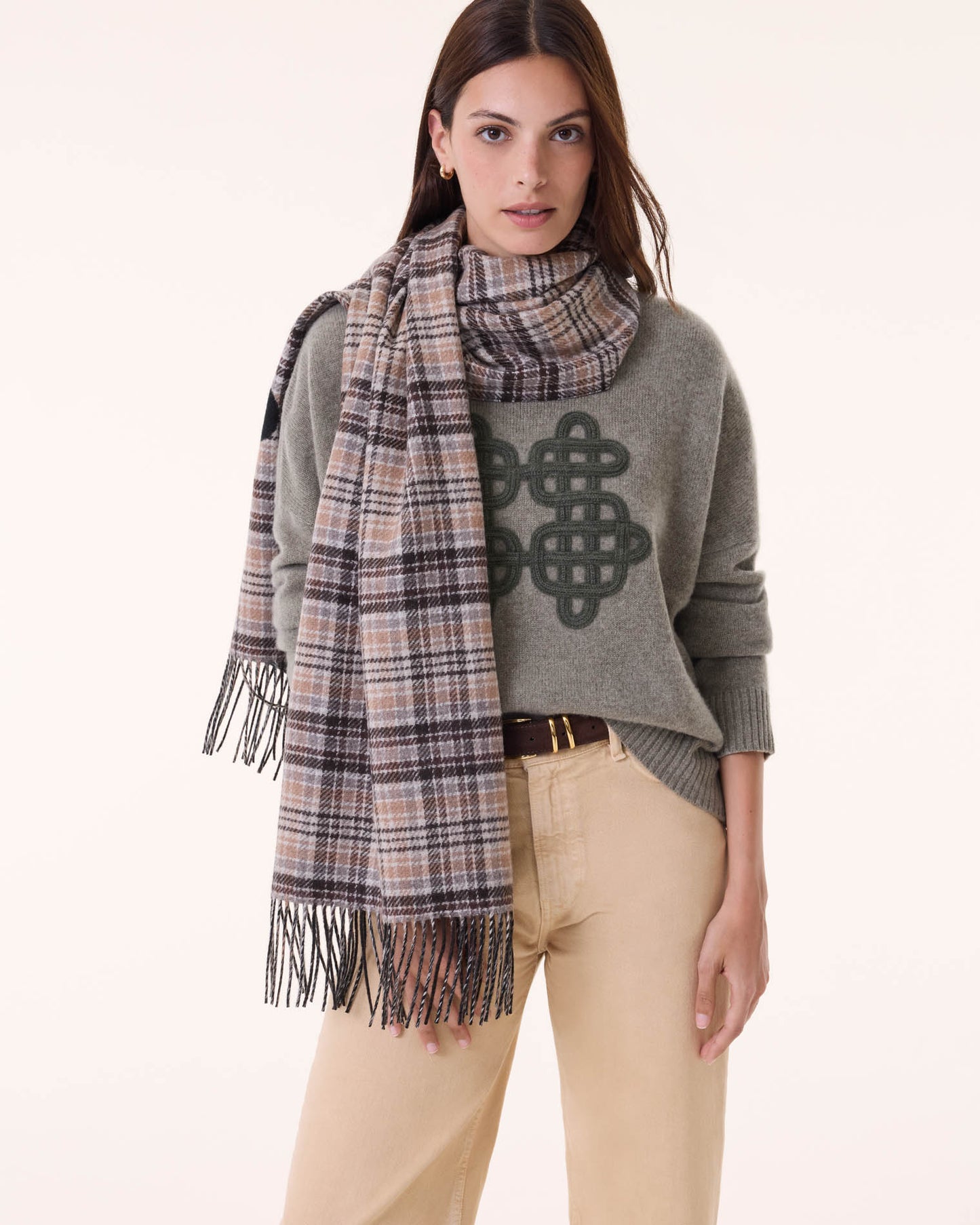 Pull Amelie Symbol kaki foncé
