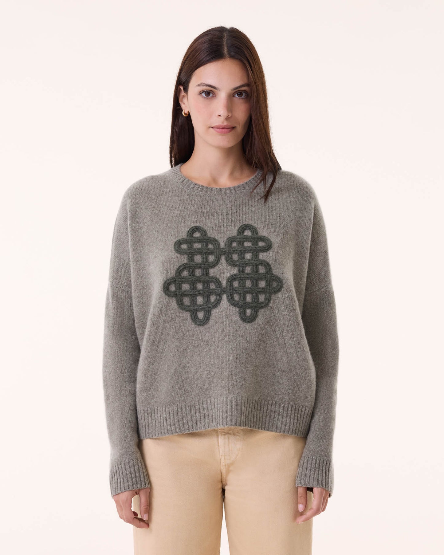Pull Amelie Symbol kaki foncé