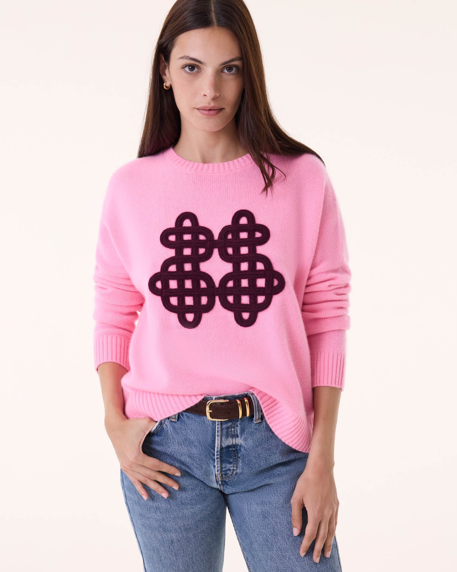 Bubblegum Pink Cashmere Sweater Kujten Cashmere