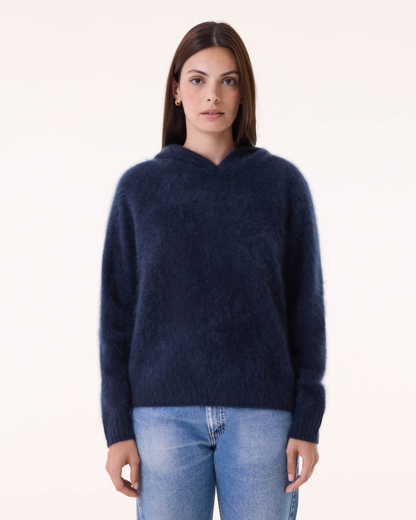 Pull Hoodie Soso bleu marine foncé