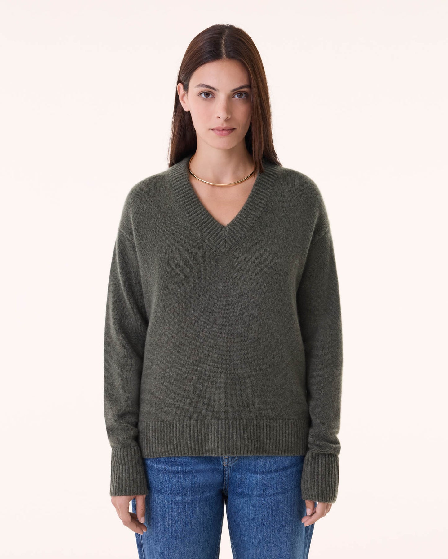 Sweater Lila dark khaki