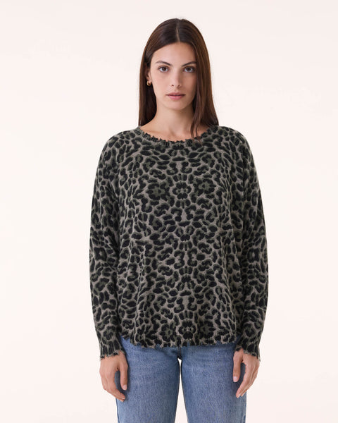 Sweater Melah Leopard khaki leopard print - Image principale