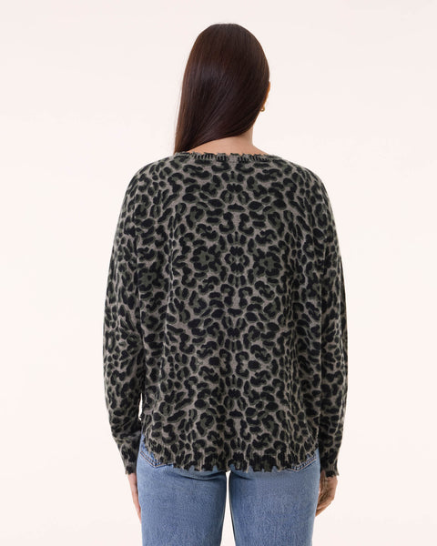 Sweater Melah Leopard khaki leopard print - Image principale