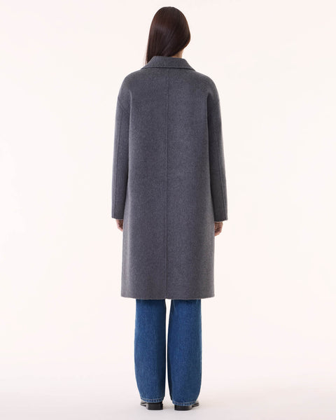Coat Kaku flannel gray - Image principale