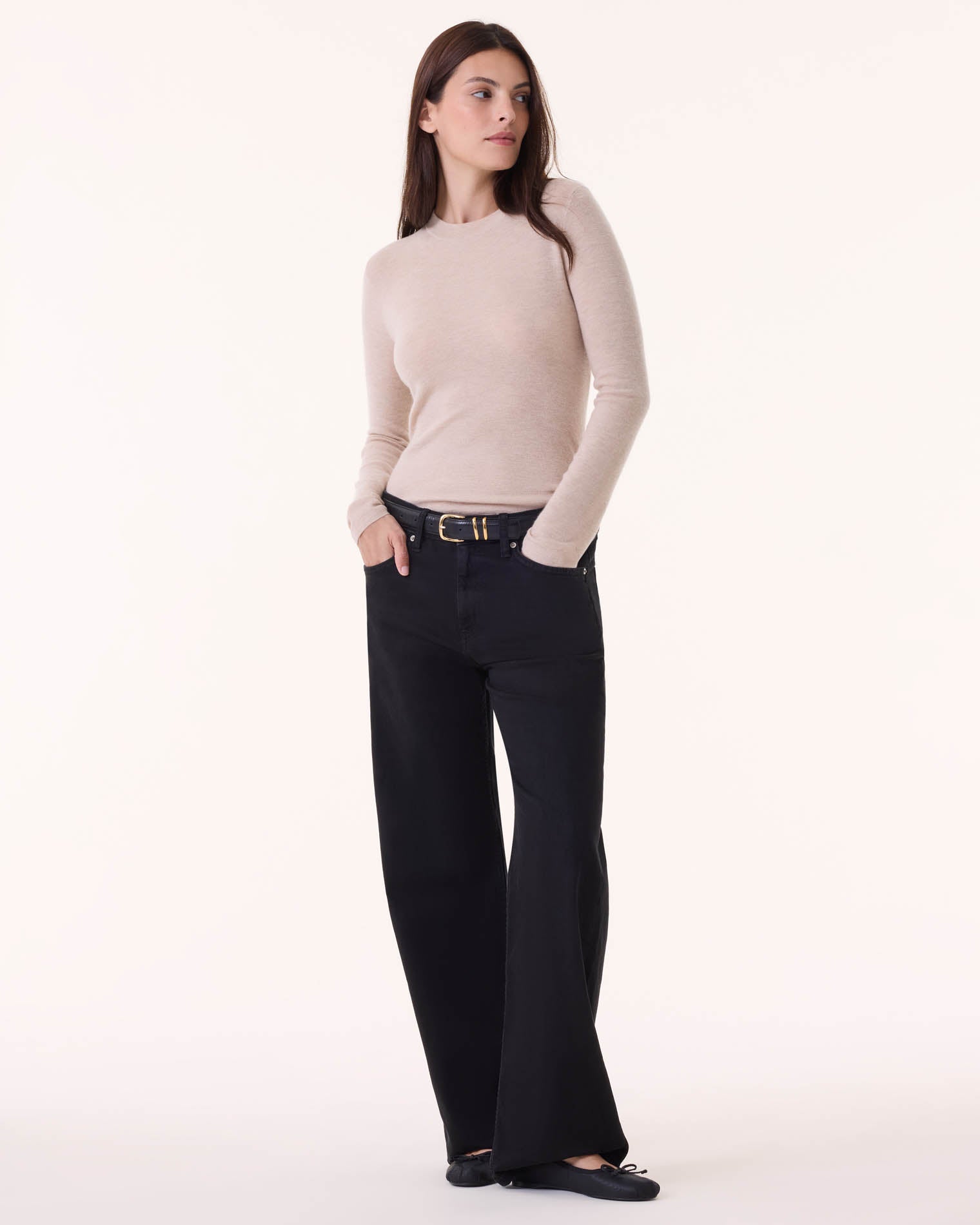 Kujten Cachemire Kujten Femme Pull Cachemire Femme Col Rond Beige