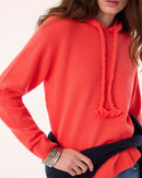Pull Hoodie Bakia corail néon