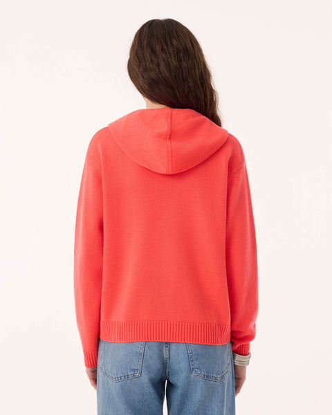 Pull Hoodie Bakia corail néon - Image 3