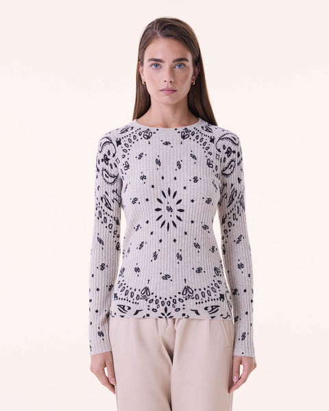 Sweater Bibi Bandana oats white - Image principale