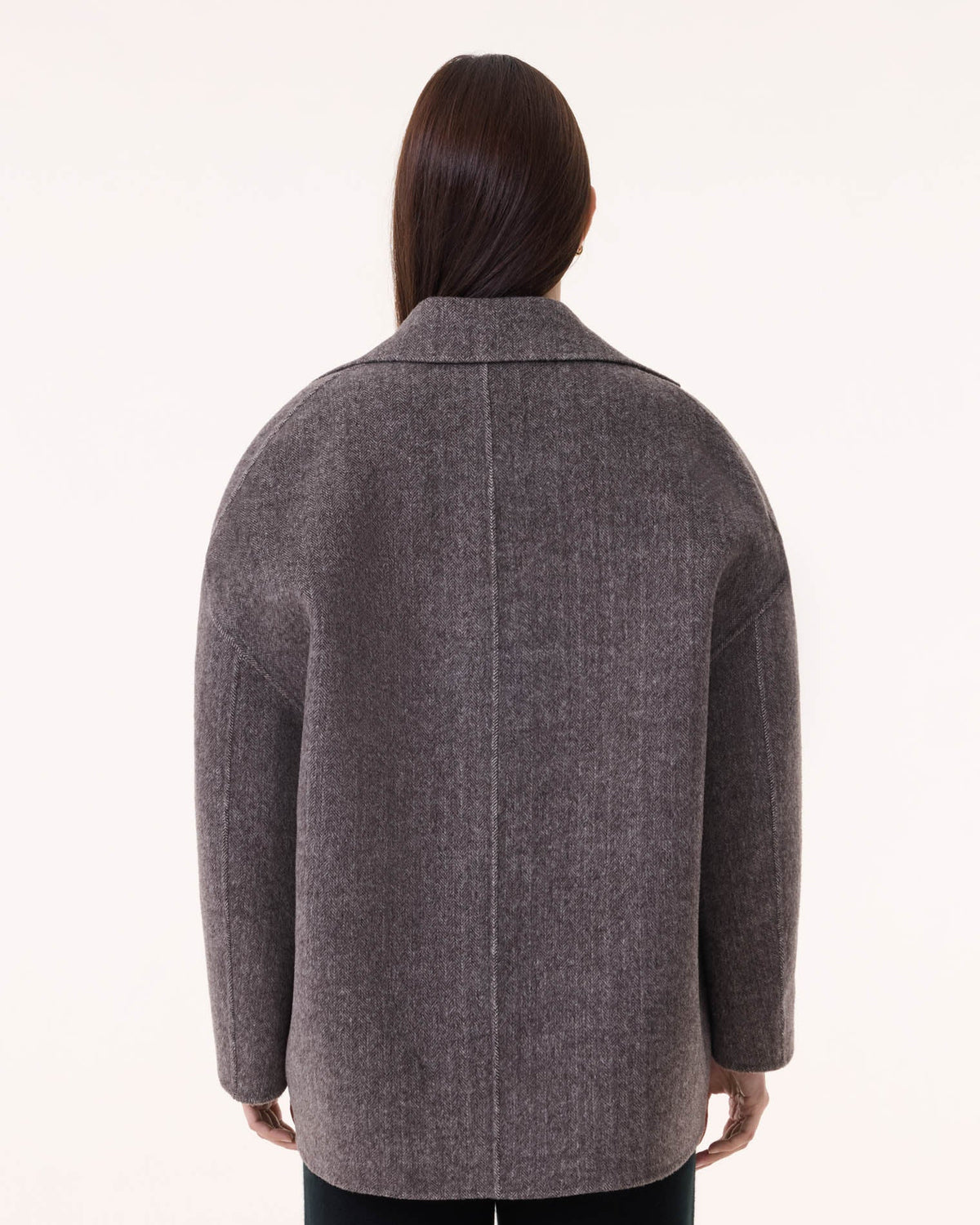 Veste tissé taupe cendre pour femme - Kujten