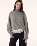 Pull Fabienne kaki chiné