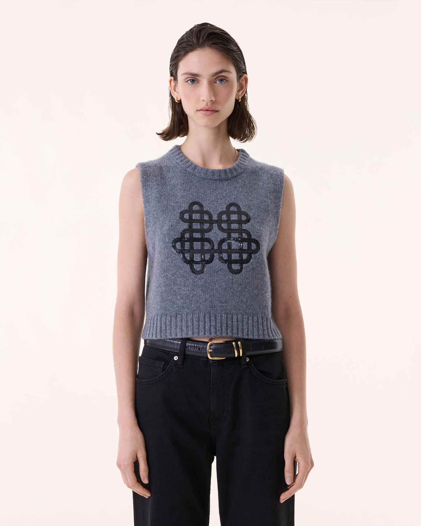 Top Gia flannel gray