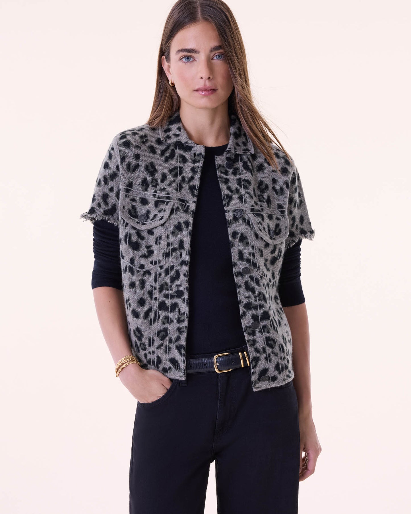Jacket Jessinda Leo khaki leopard print