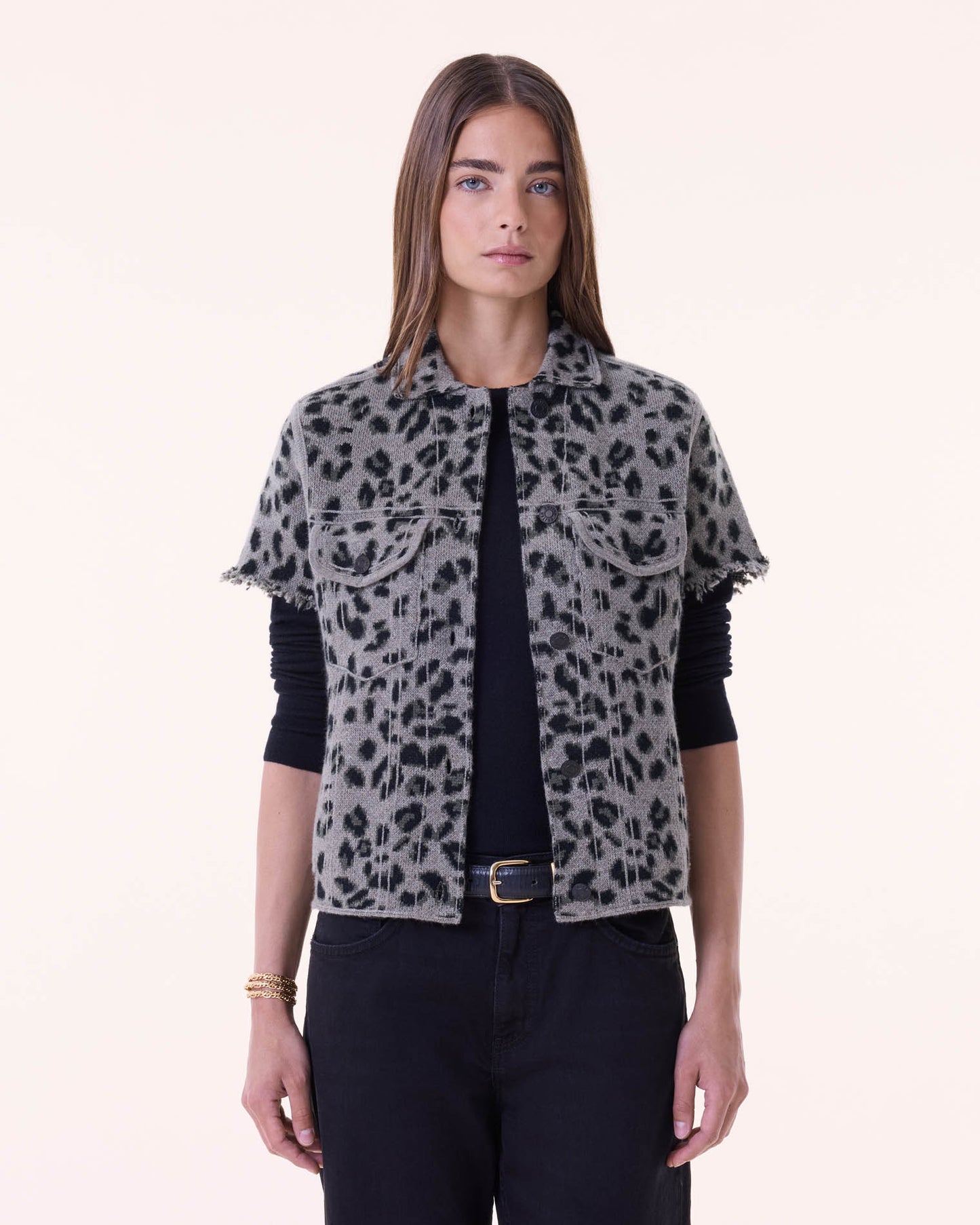 Jacket Jessinda Leo khaki leopard print