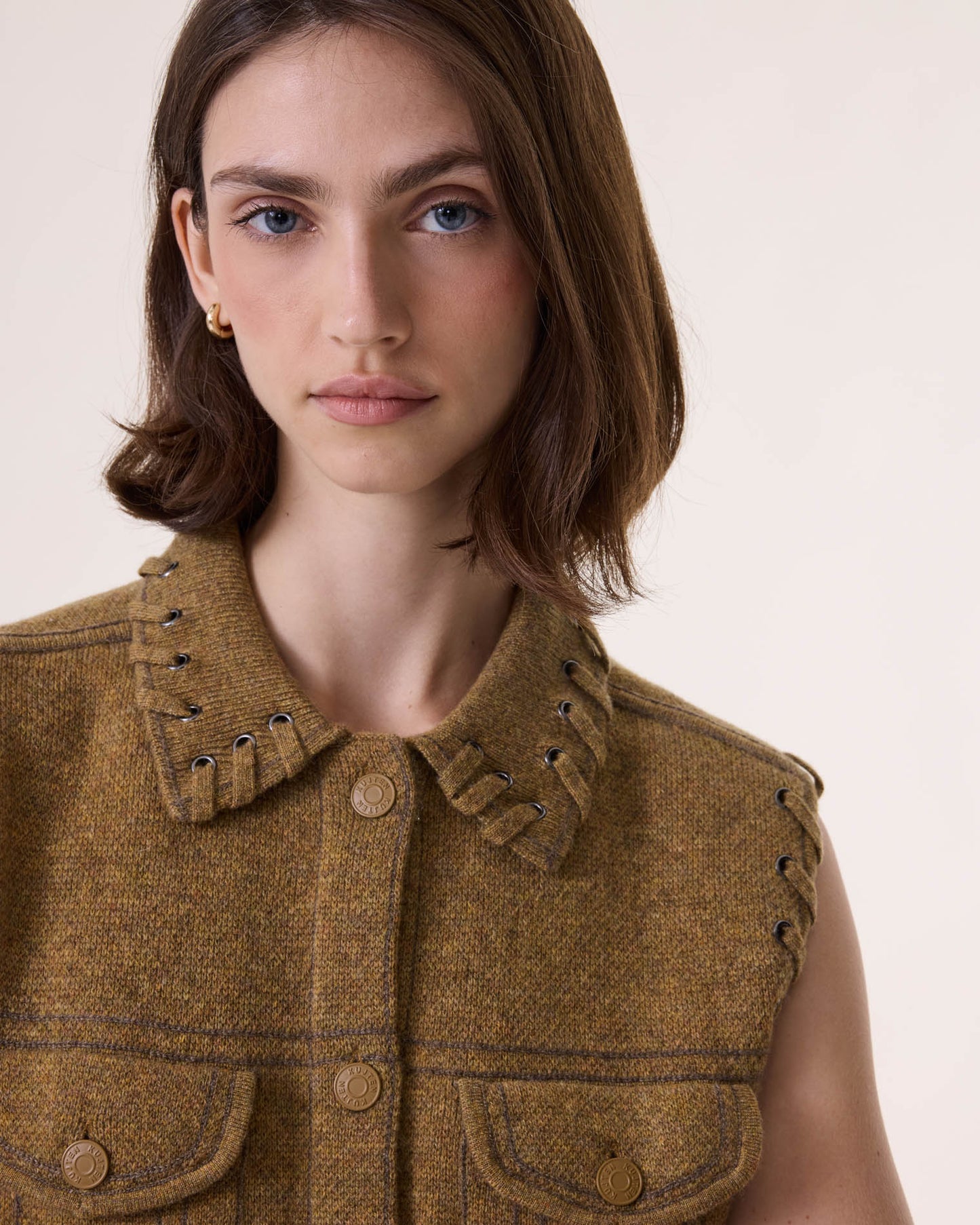 Gilet Joss Lacets bronze