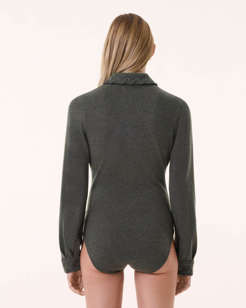 Body July Lacets dark khaki - Image principale