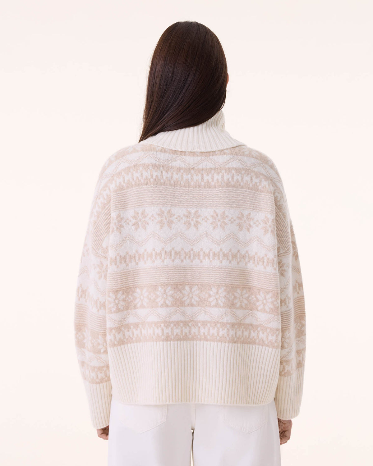 Pull loulou flake cachemire beige - Kujten