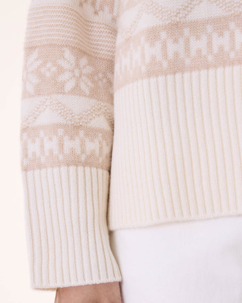 Pull Loulou Flake beige organic - Image principale