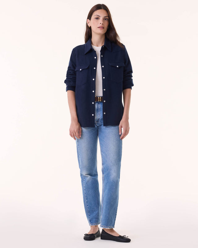 Shirt Lumber Plain dark navy blue - Image principale