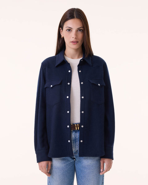 Shirt Lumber Plain dark navy blue - Image principale