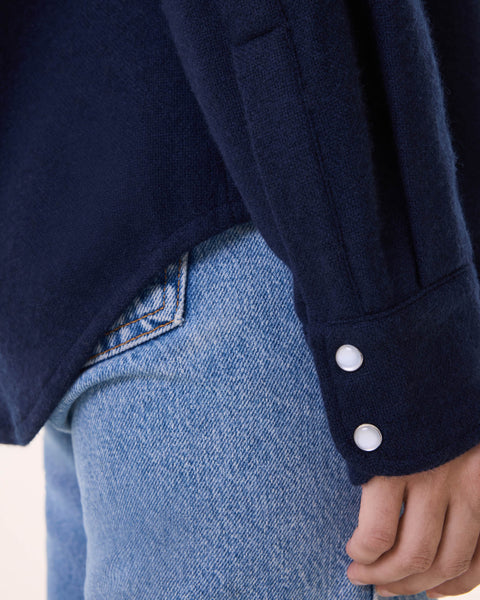 Shirt Lumber Plain dark navy blue - Image principale