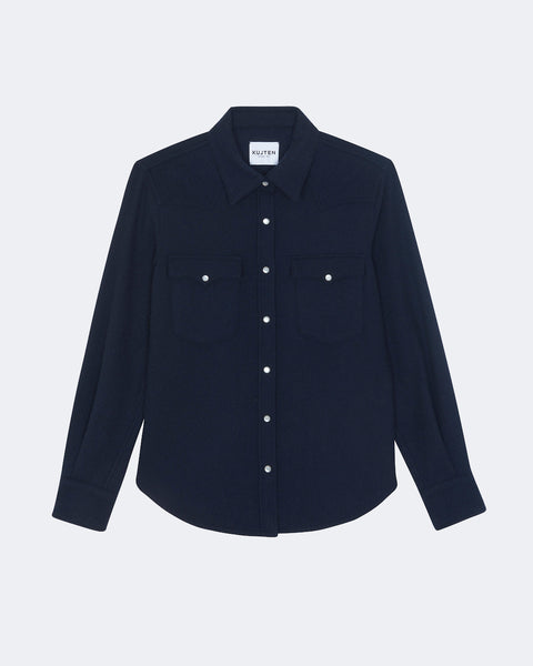 Shirt Lumber Plain dark navy blue - Image 4
