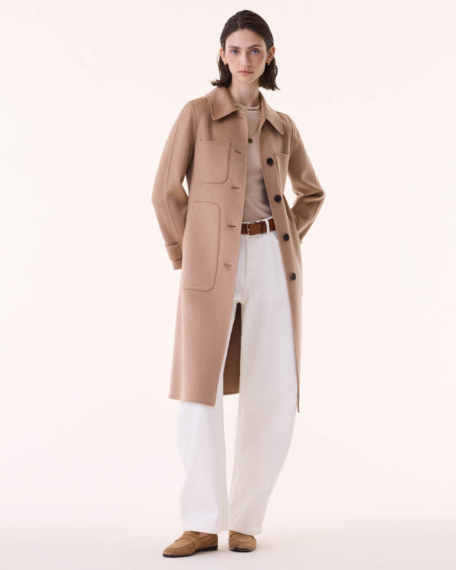 Manteau Montreal marron camelo - Image principale