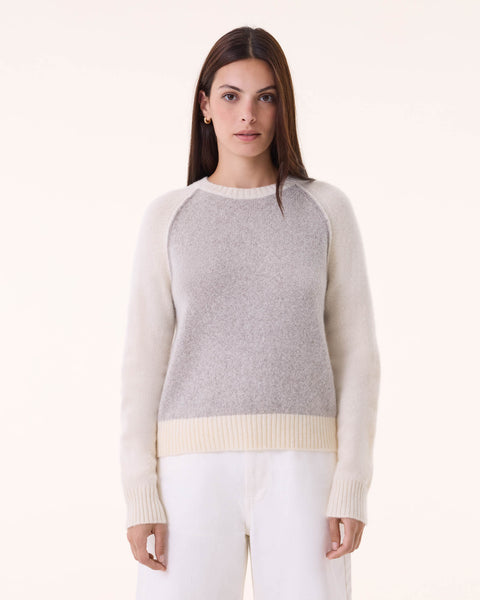 Pull Nimbus Colorblock blanc vintage - Image principale