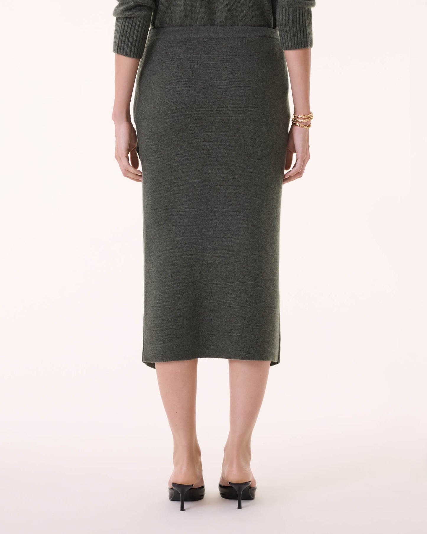Skirt Solange Lacets dark khaki