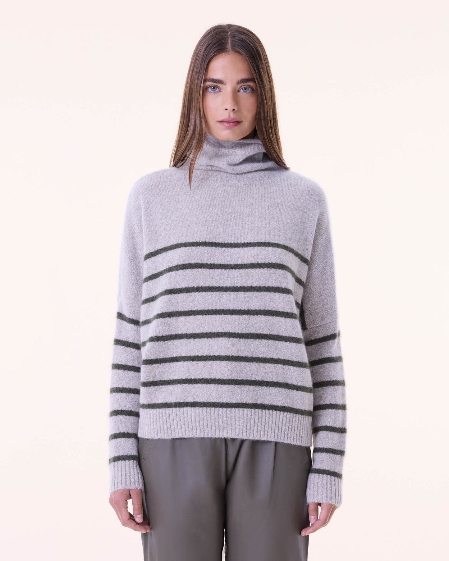 Sweater Tila Stripe Nimbus hazel brown