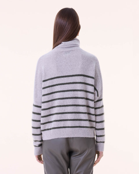 Pull Tila Stripe Nimbus marron noisette - Image principale
