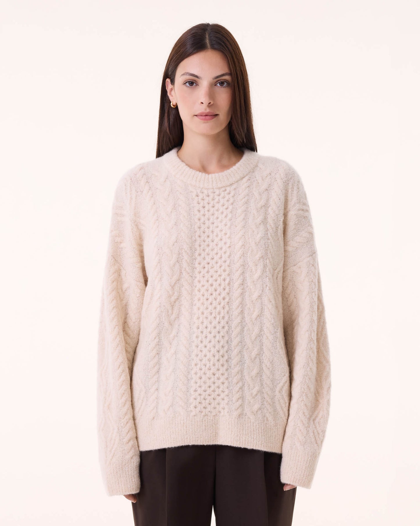 Sweater Vigy Cable organic bouclé