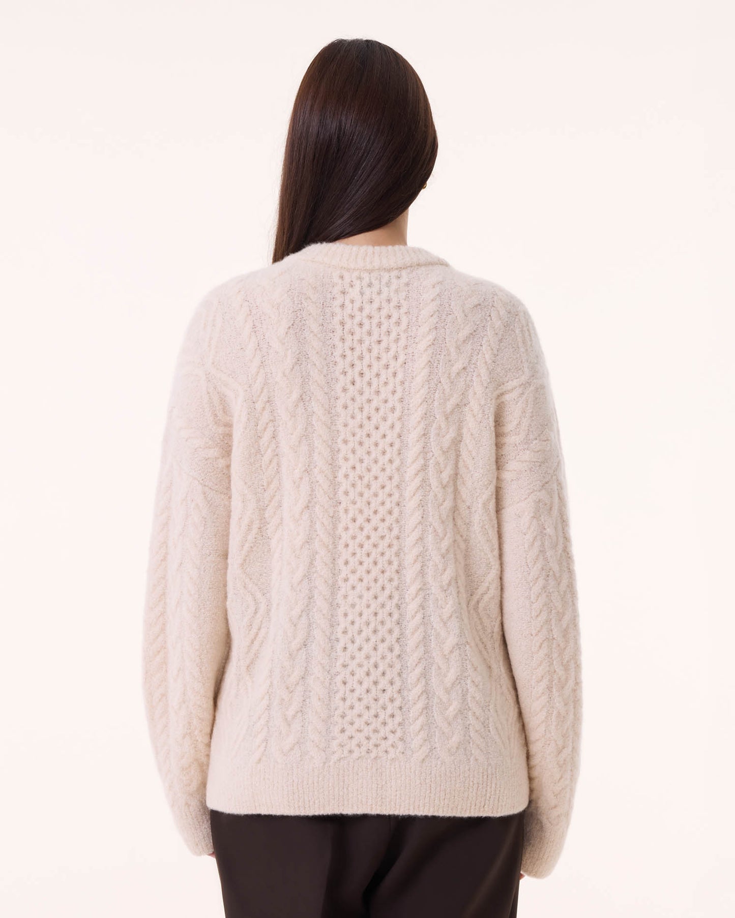 Sweater Vigy Cable organic bouclé