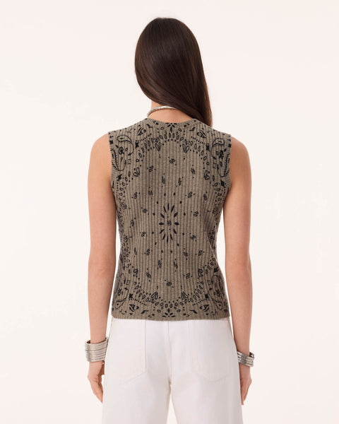 Débardeur Ribbi kaki chiné - Image 3