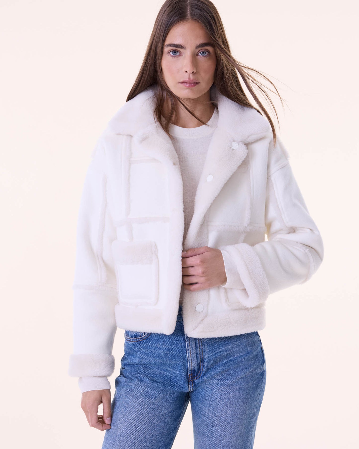 Jacket Janet Patchwork white