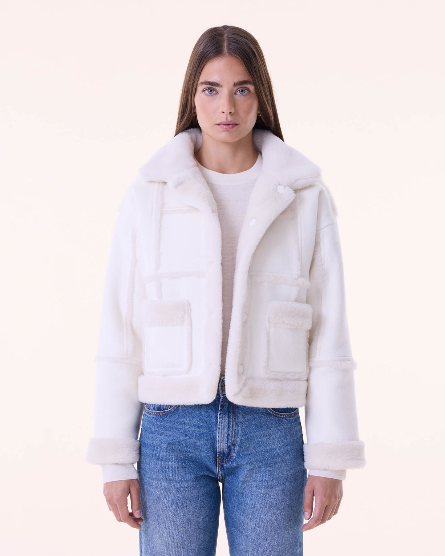 Jacket Janet Patchwork white