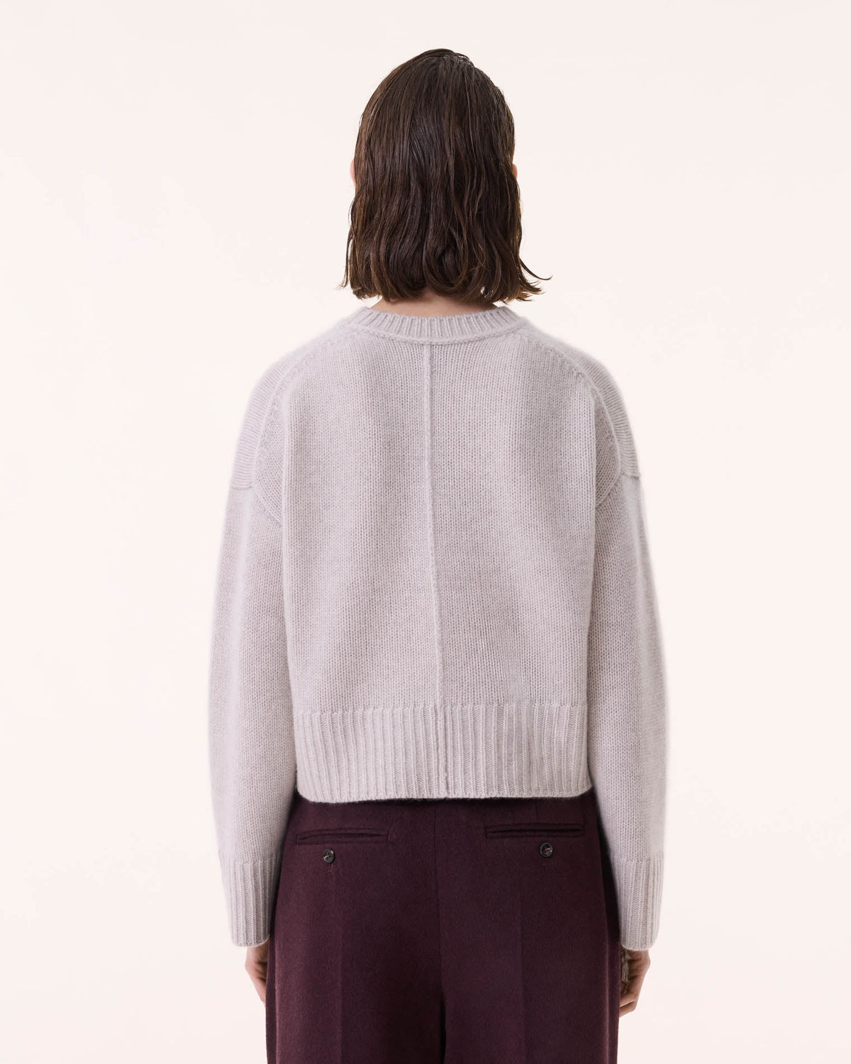 Pull pauly cachemire blanc beige - Kujten