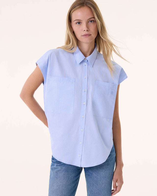 Chemise Spring bleu blanc - Image principale