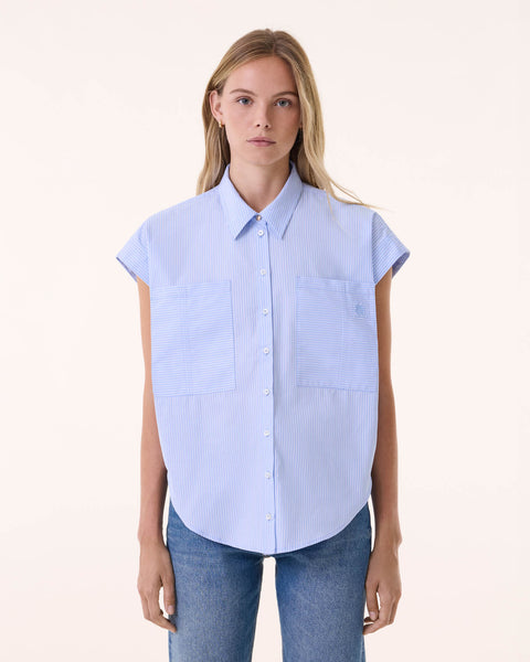 Chemise Spring bleu blanc - Image principale