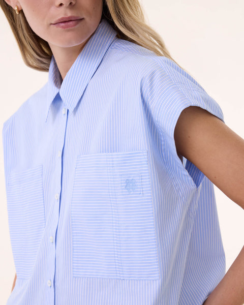 Chemise Spring bleu blanc - Image principale