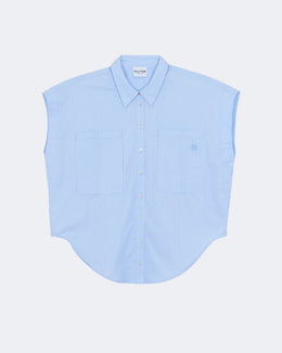Chemise spring droit bleu blanc - Kujten packshot