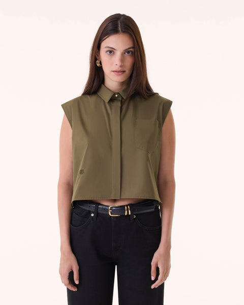 Shirt Summer dark khaki - Image principale