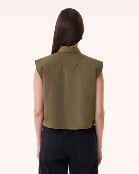 Shirt Summer dark khaki - Image principale
