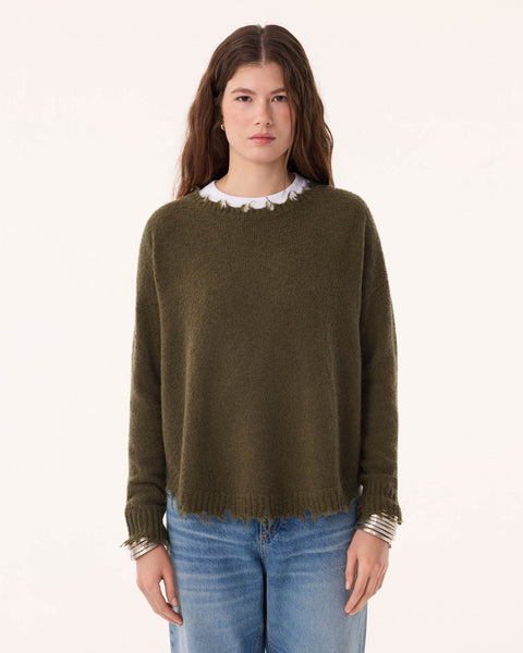 Pull Mela Bouclette vert kombu - Image 2