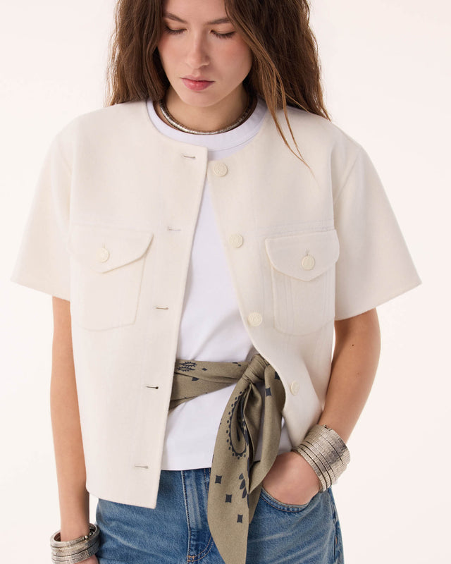 Veste Zafira blanc - Image principale