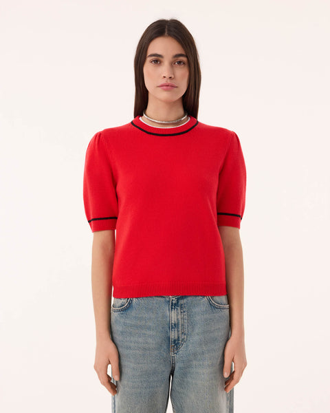 Top Soledad coral red - Image principale